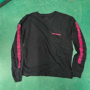 Black And Pink Chrome Heart Long Sleeve Size Large
